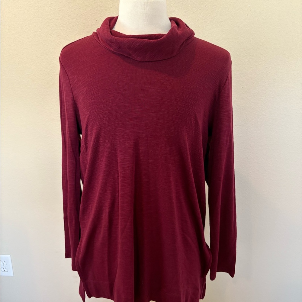 J Jill Pima Cowl-Neck Tunic, L